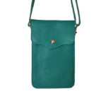 Geantă verde turcoaz pentru fete din piele naturală - imagine 4