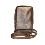 Poșetă din piele maro auriu pentru fete1