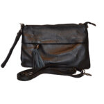 Poșetă din piele neagră pentru fete1