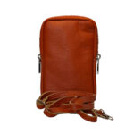 Poșetă din piele portocalie pentru fete1